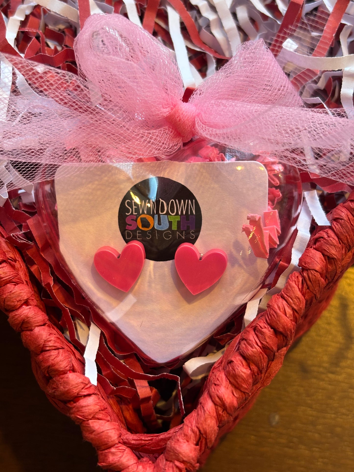 Dot Heart Earrings