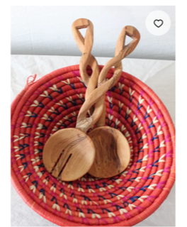 Wooden Serving Spoons, Twist