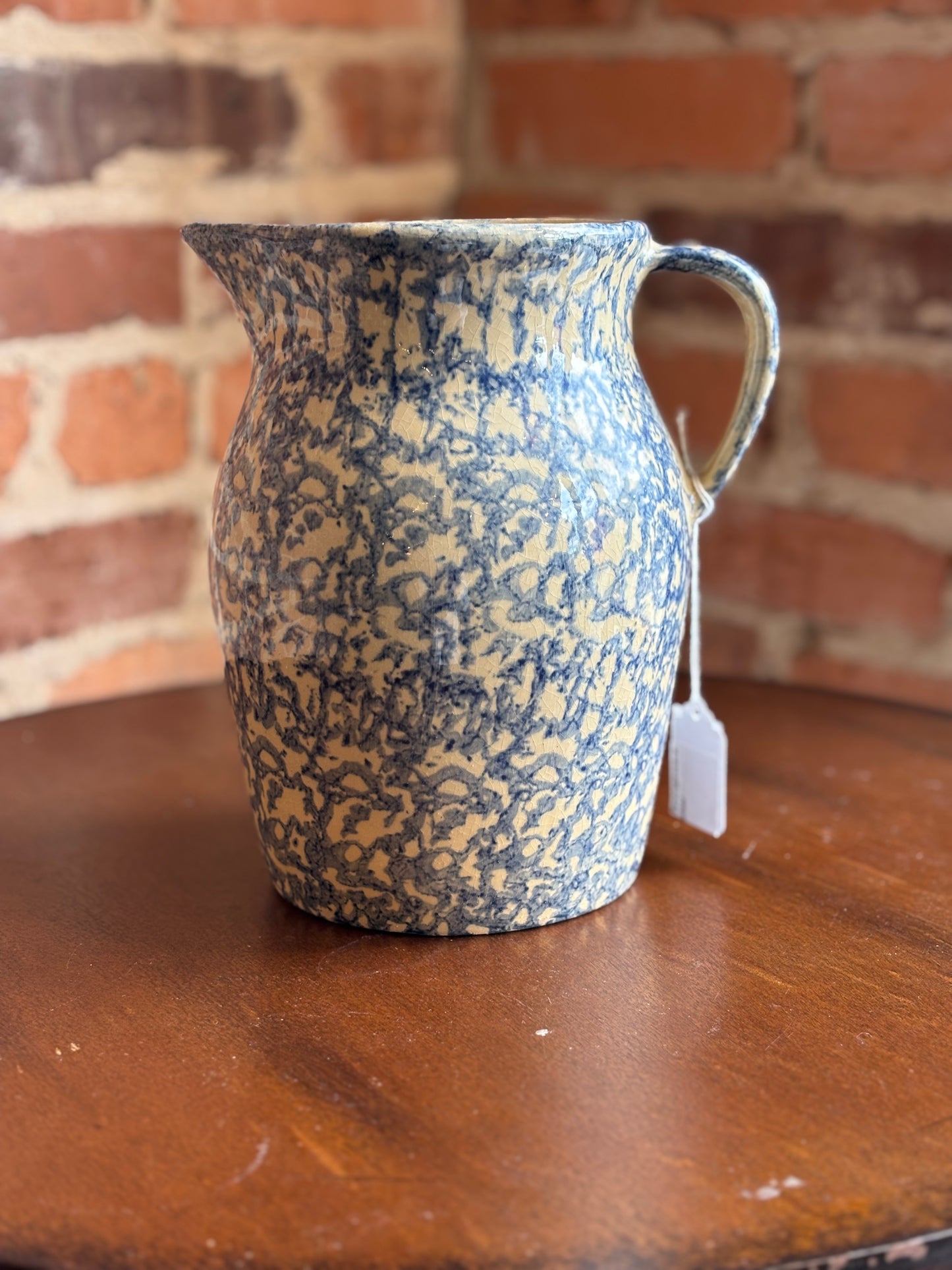 Vintage Robinson Ransboro Spongeware Splatter Pitcher 2 quart No. 700