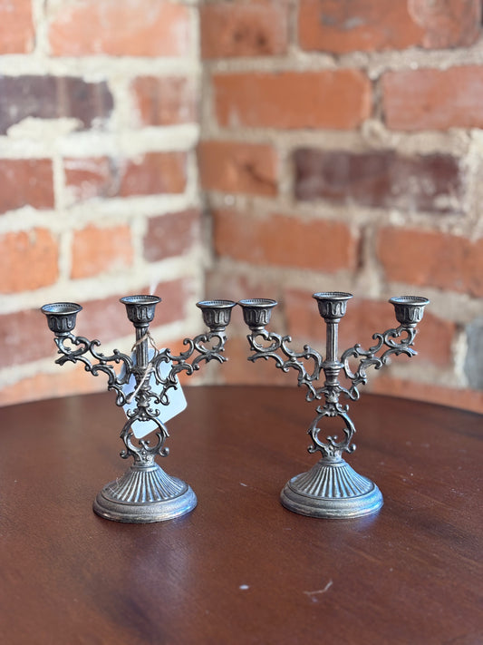 INTERPUR ITALIAN MINI CANDELABRA PAIR