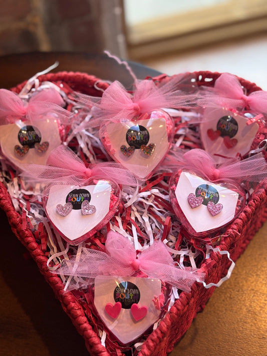 Dot Heart Earrings