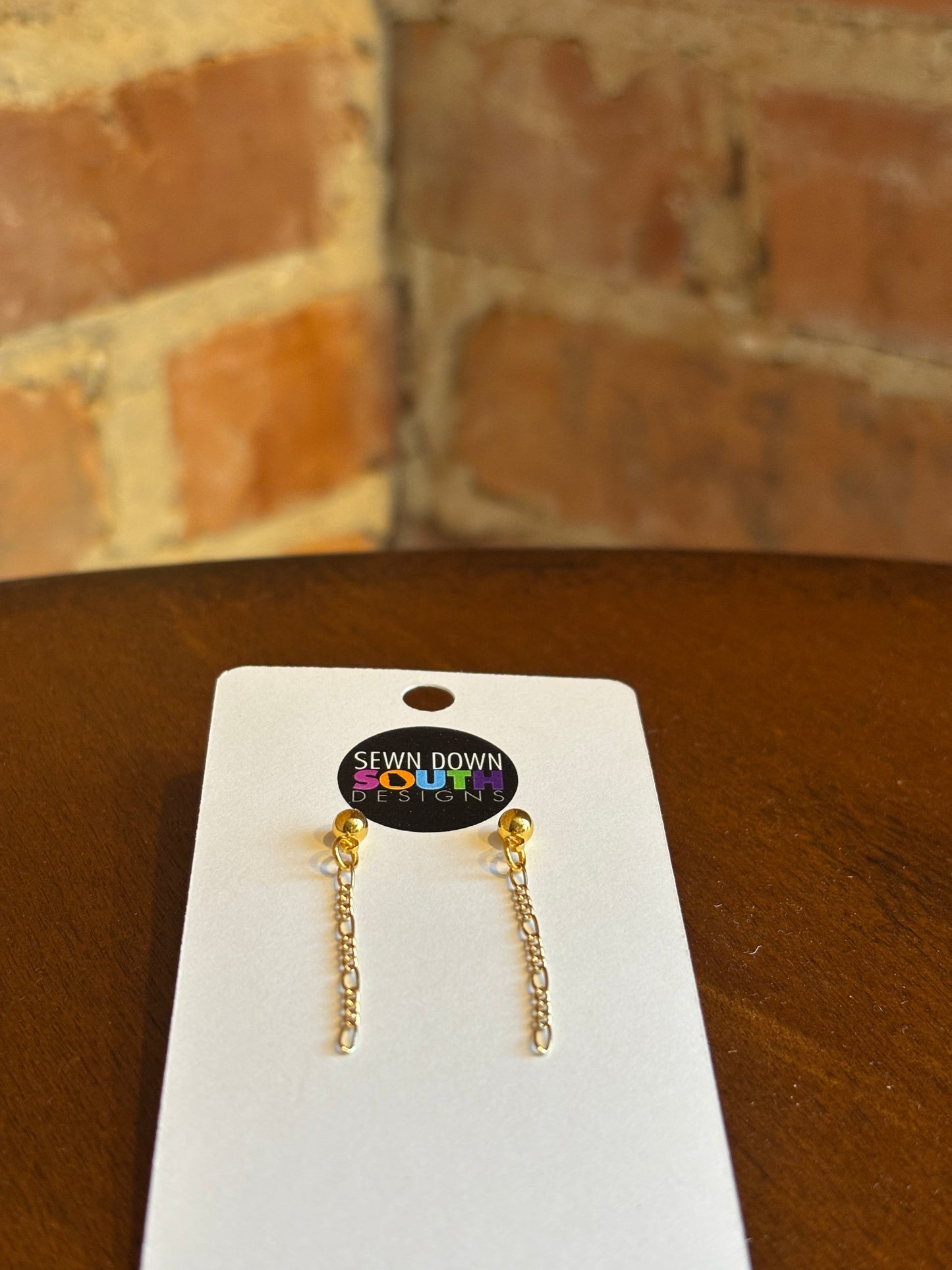1.5" Gold Chain Duster Earring