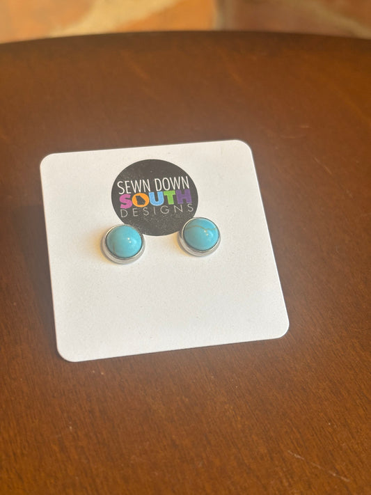 Turquoise Cabochon Stud
