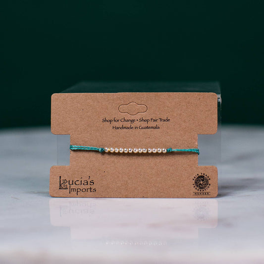 Bead String Charm Bracelet: Earth Black