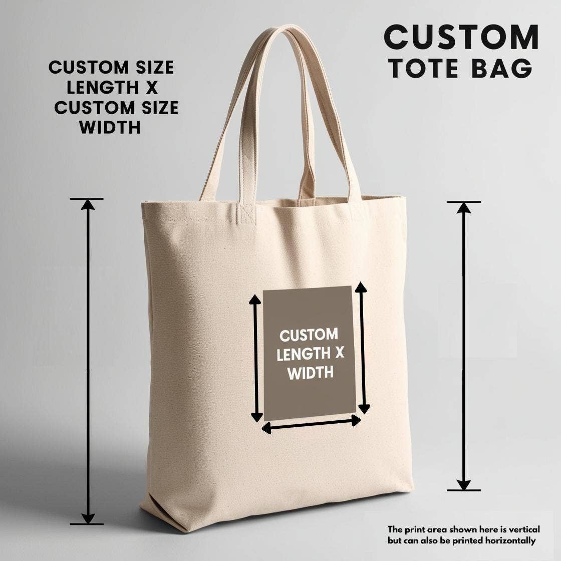 Plain Design | Fabric Bag | Eco Canvas Bag | Unbranded: 14" x 16"